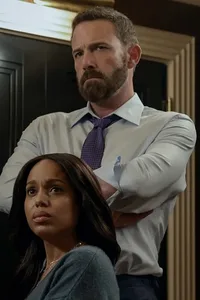 A couple standing in their home in the official trailer artwork for the Netflix film Animals